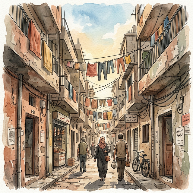 الحياة اليومية في مخيم عين الحلوة