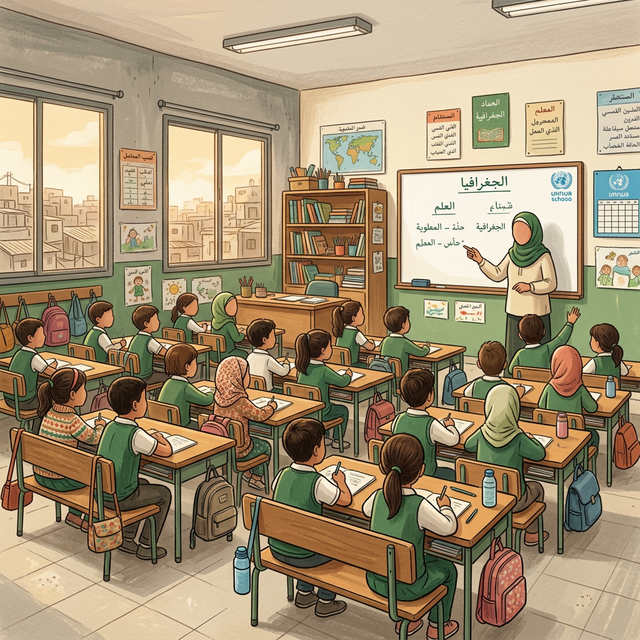مدارس الأونروا في المخيم